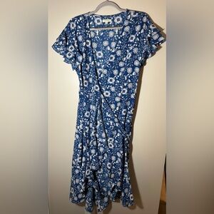 Max Studio Blue and White Floral Dress